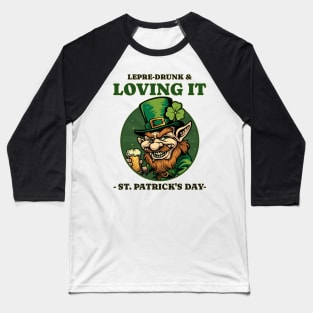 Lepre Drunk Leprechaun Baseball T-Shirt